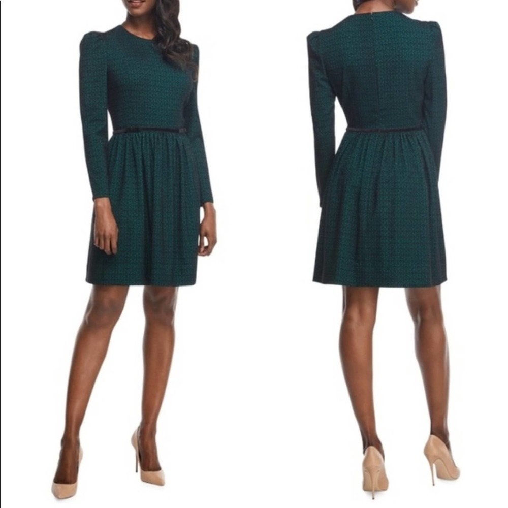 NWT! GAL MEETS GLAM Callie Dress Velvet Bow Holiday Winter